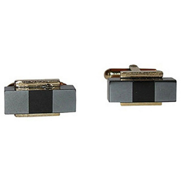 Christian Dior Hematite Glass Cufflinks